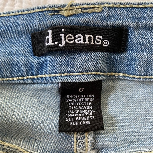 d. jeans Bootcut Cargo Jeans Light Wash Mid Rise Size 6 - Picture 3 of 11